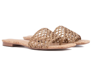 Women's Bronze Flat Sandals